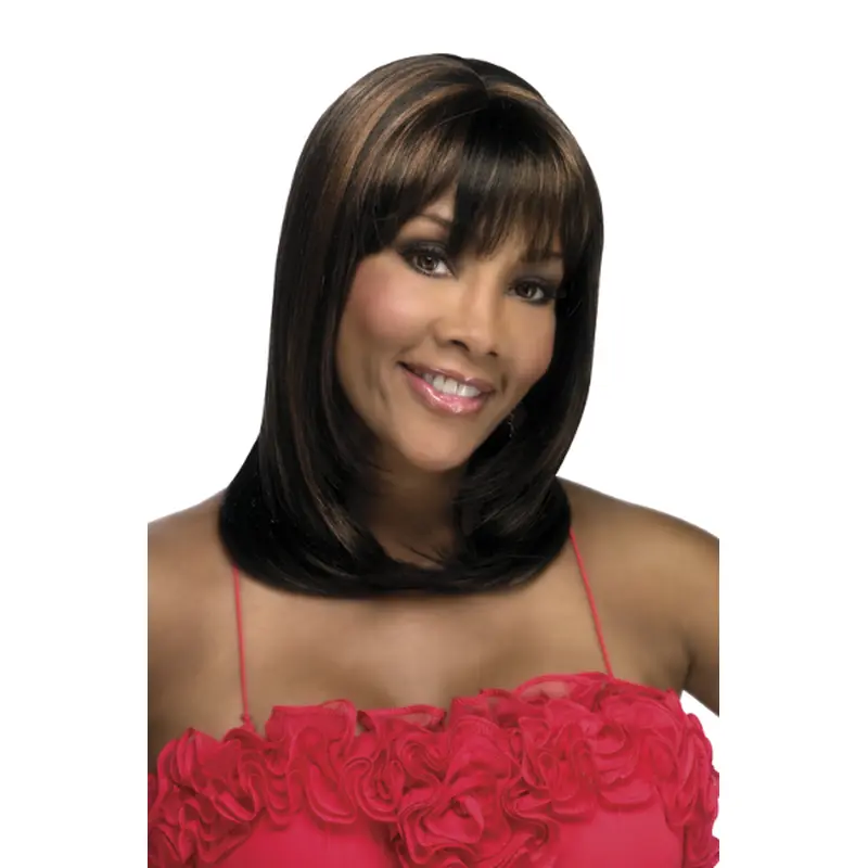 Amazing Brown Straight Shoulder Length African American Wigs