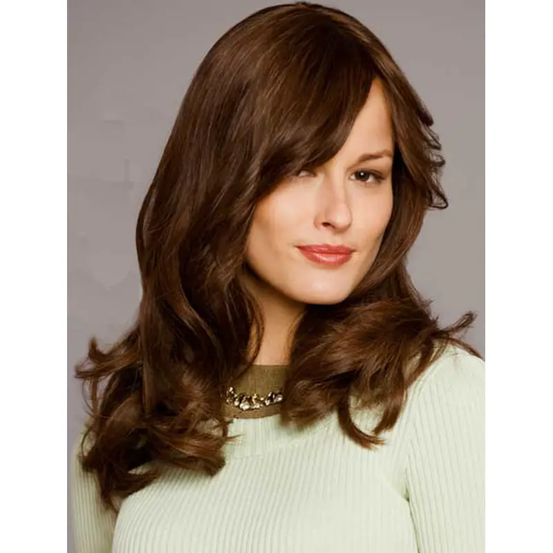 Brown Wavy Capless Long Wigs