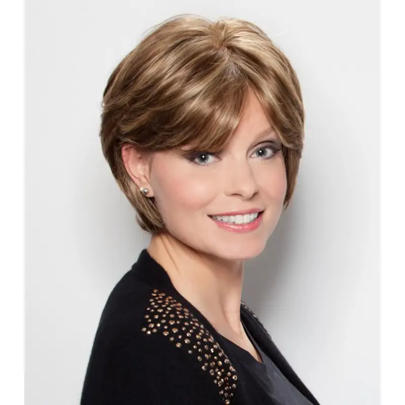 Comfortable Blonde Wavy Short Lace Front Wigs