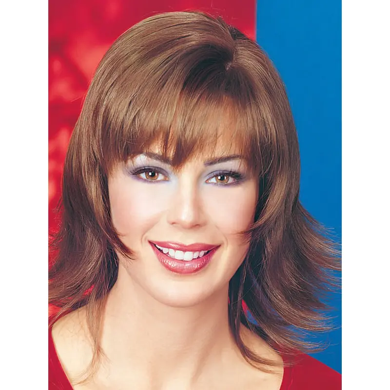 Synthetic Shoulder Length Wavy Brown Exquisite Classic Wigs