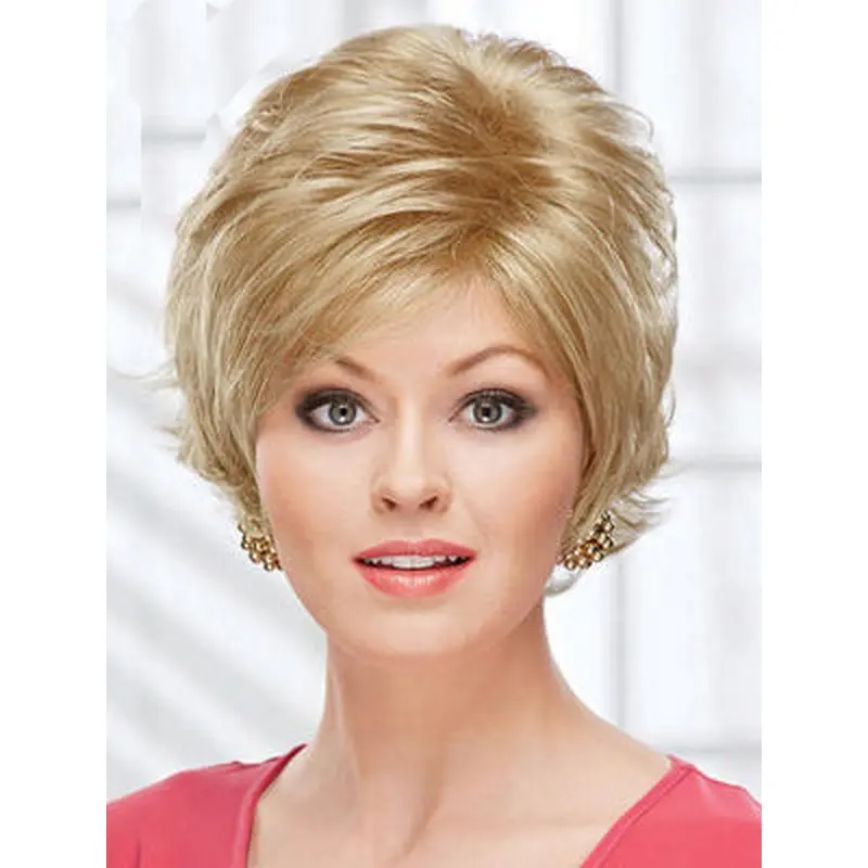 Amazing Chin Length Wavy Blonde Layered Popular Wigs