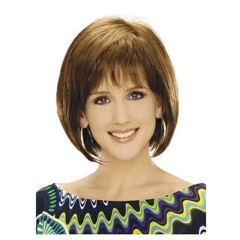 Comfortable Blonde Straight Chin Length Bob Wigs