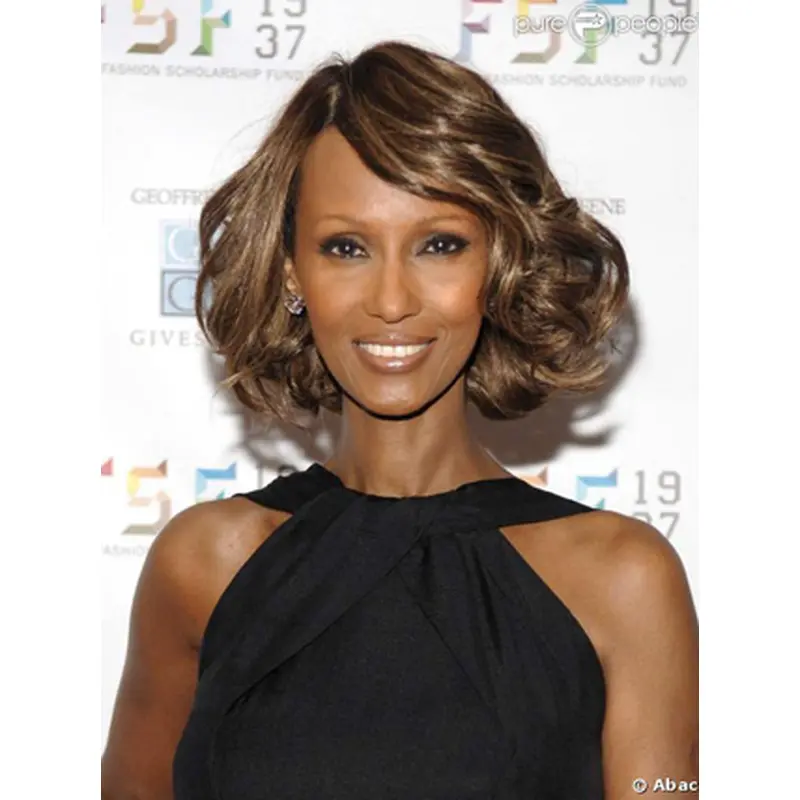 Iman Beautiful Elegante Lace Front Wig Top Quality Synthetic Hair Wigs