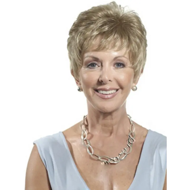 Preferential Blonde Wavy Cropped Celebrity Wigs