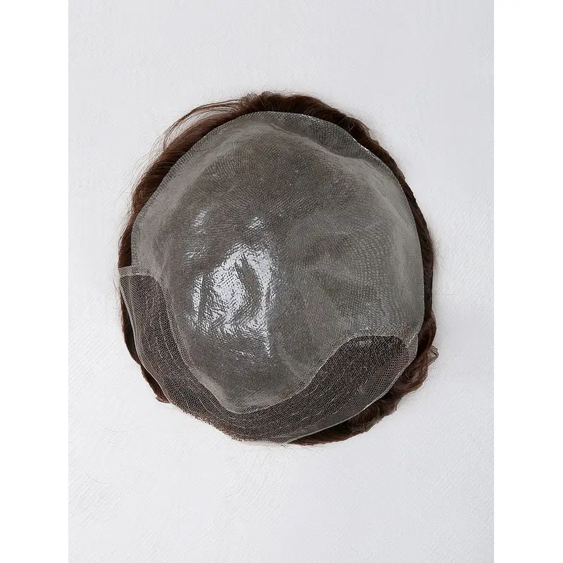 Invisble Knots Skin Poly Base Lace In Front For Man Toupees