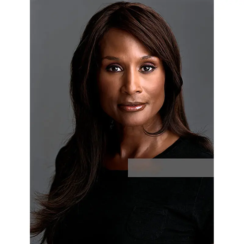 Long 18" Straight Without Bangs Lace Front Beverly Johnson Wigs