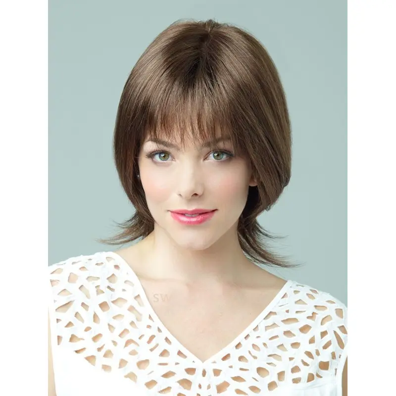 Brown Straight Synthetic Easeful Medium Wigs