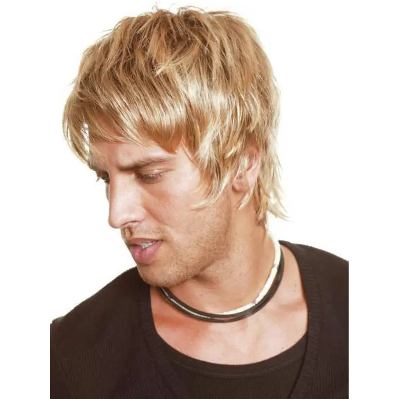 Comfortable Straight Full Lace Short Men Wigs