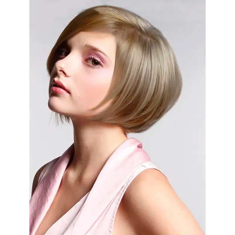 Faddish Blonde Lace Front Chin Length Wigs For Cancer