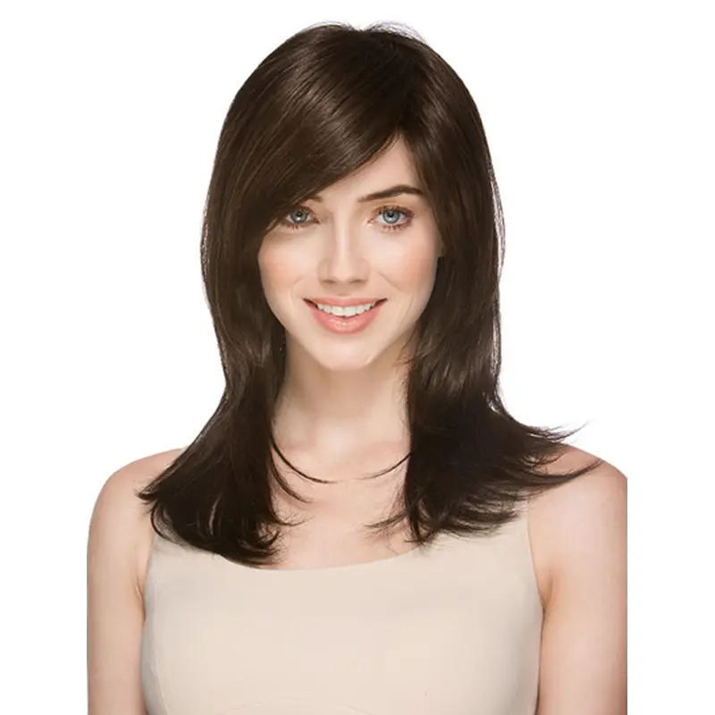 Monofilament Preferential Straight Synthetic Medium Wigs