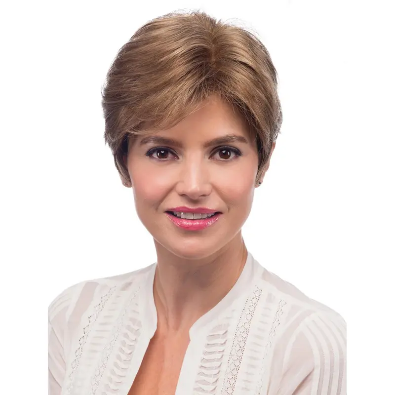 Short Blonde Wavy Monofilament Wigs