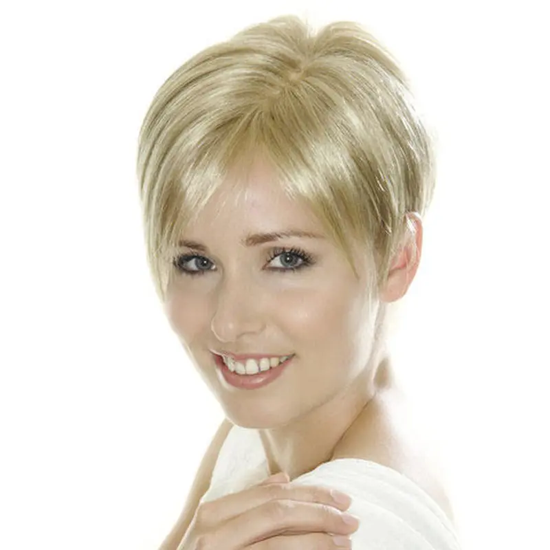 Glamorous Lace Front Boycuts Blonde Short Wigs