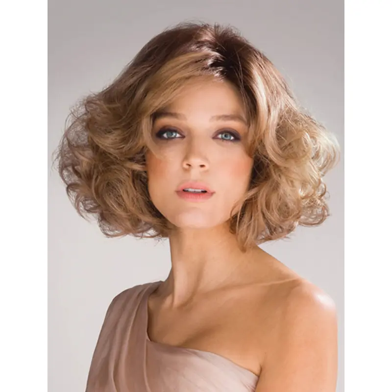 High Quality Blonde Wavy Chin Length Synthetic Wigs