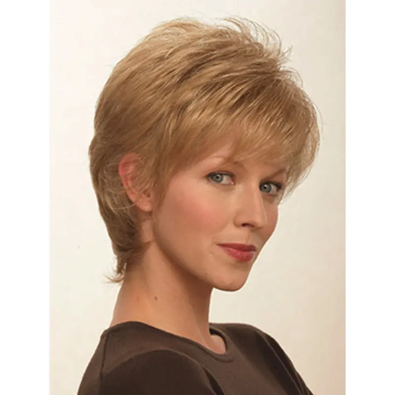 Synthetic Blonde Straight Fashionable Short Wigs