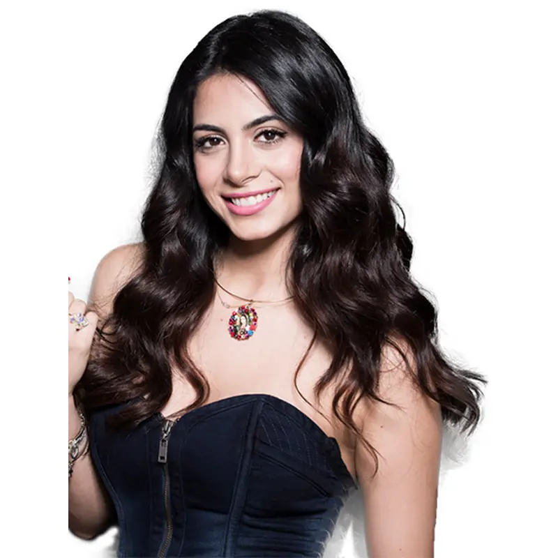 22" Lace Front Long Brown Without Bangs Emeraude Toubia Wigs