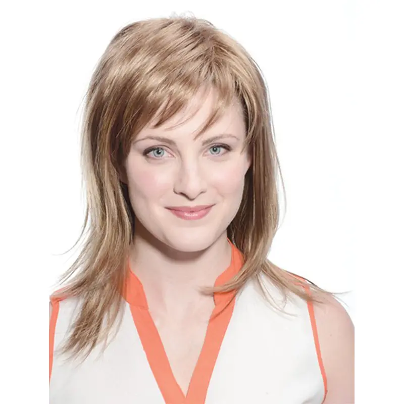 Brown Straight Synthetic Gentle Medium Wigs