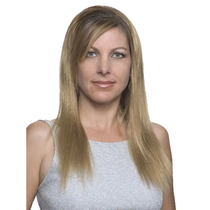 Remy Human Hair Straight Blonde Natural Long Wigs