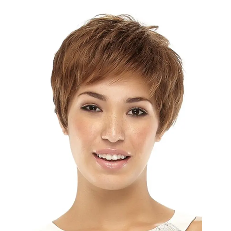 Best Brown Straight Cropped Synthetic Wigs