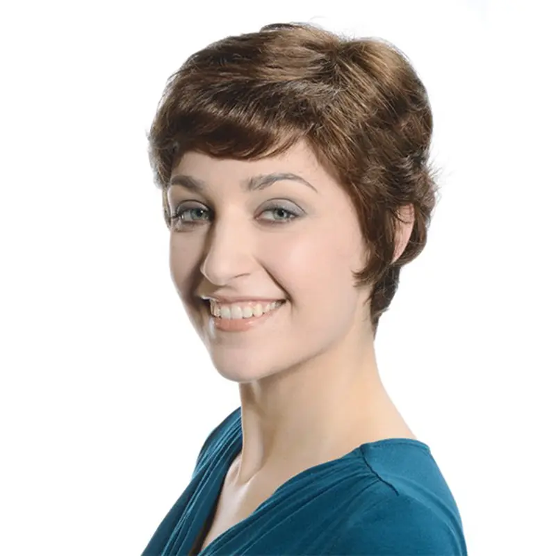 Lace Front Flexibility Layered Wavy Short Wigs