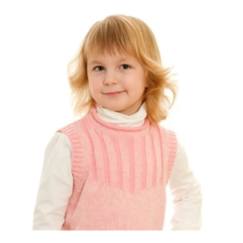 Modern Blonde Wavy Shoulder Length Kids Wigs