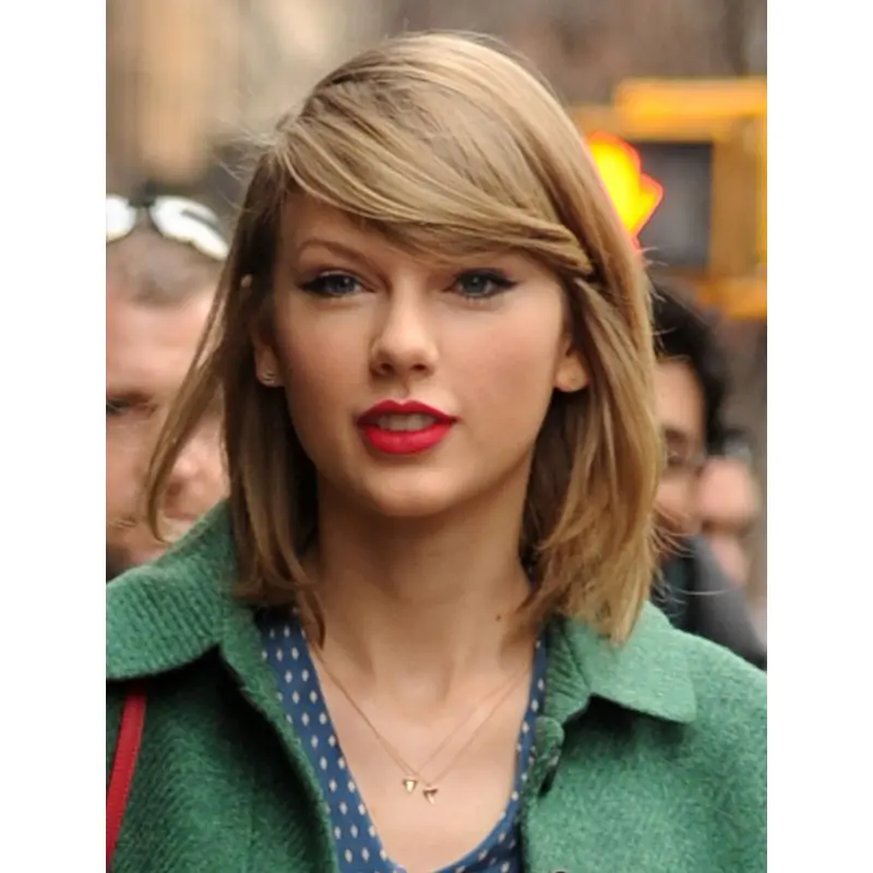 Beautiful Shoulder Length Straight Blonde With Bangs Taylor Swift Inspired Wigs