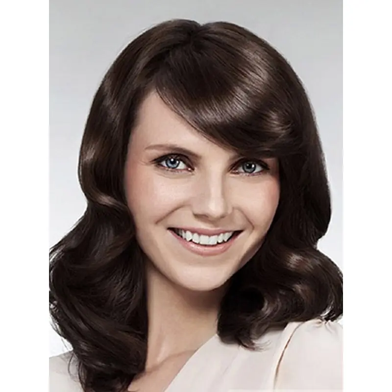 Mature Synthetic Lace Front Wavy Long Wigs