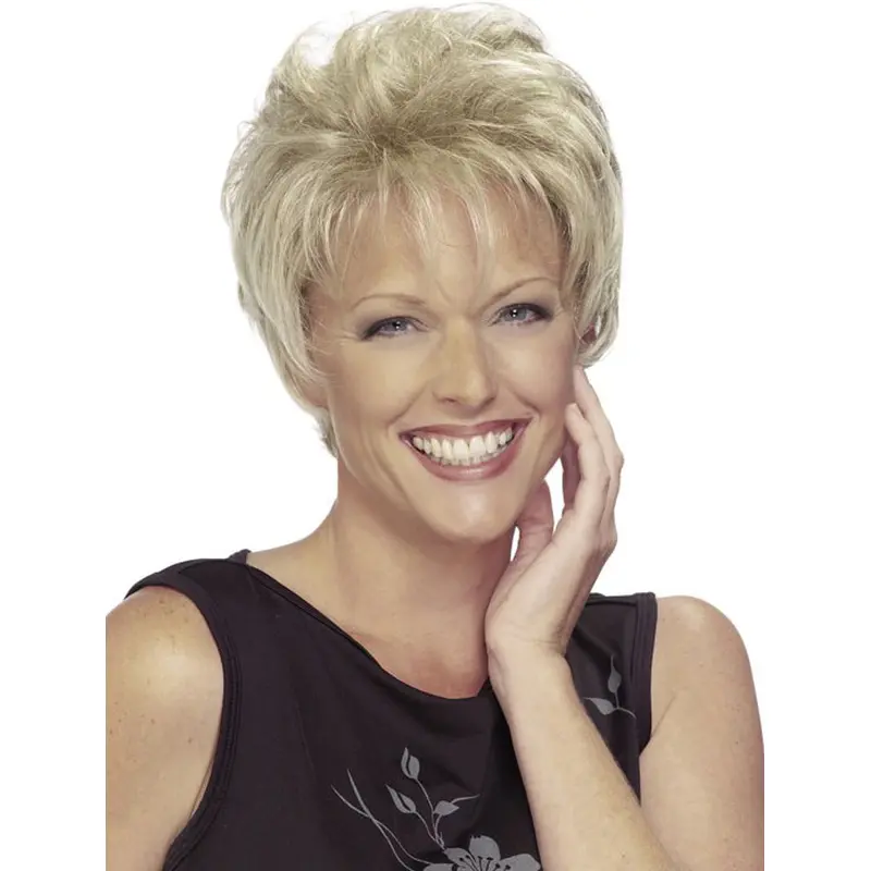 Preferential Blonde Lace Front Short Synthetic Wigs