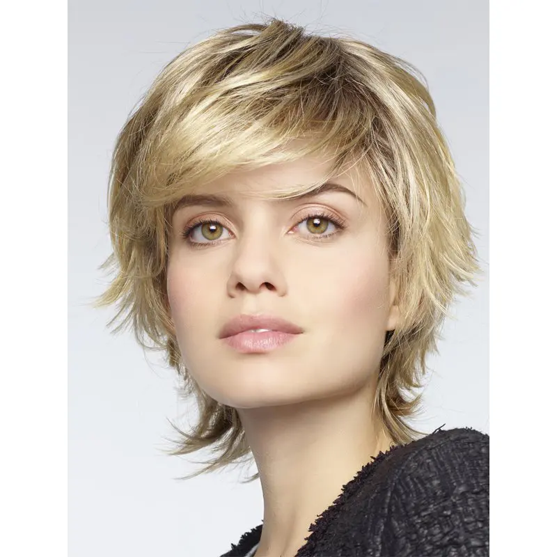 So Great Blonde Shoulder Length Wavy Layered Popular Wigs