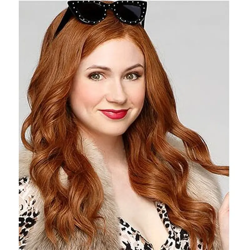 18" Lace Front Layered Blonde Hairstyles Karen Gillan Wigs