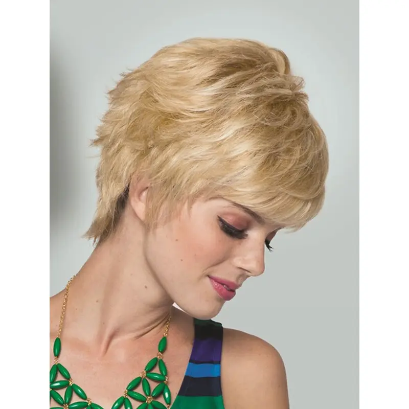 Incredible Blonde Straight Short Monofilament Wigs
