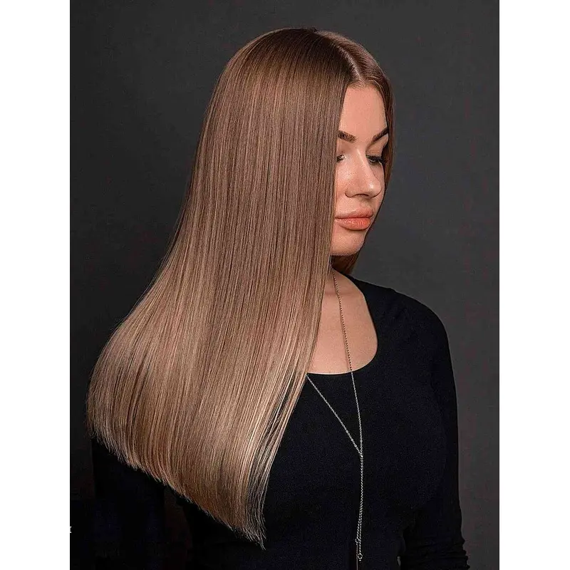 Long Straight Wigs Comfortable Without Bangs Wig Synthetic Long Brown Wigs