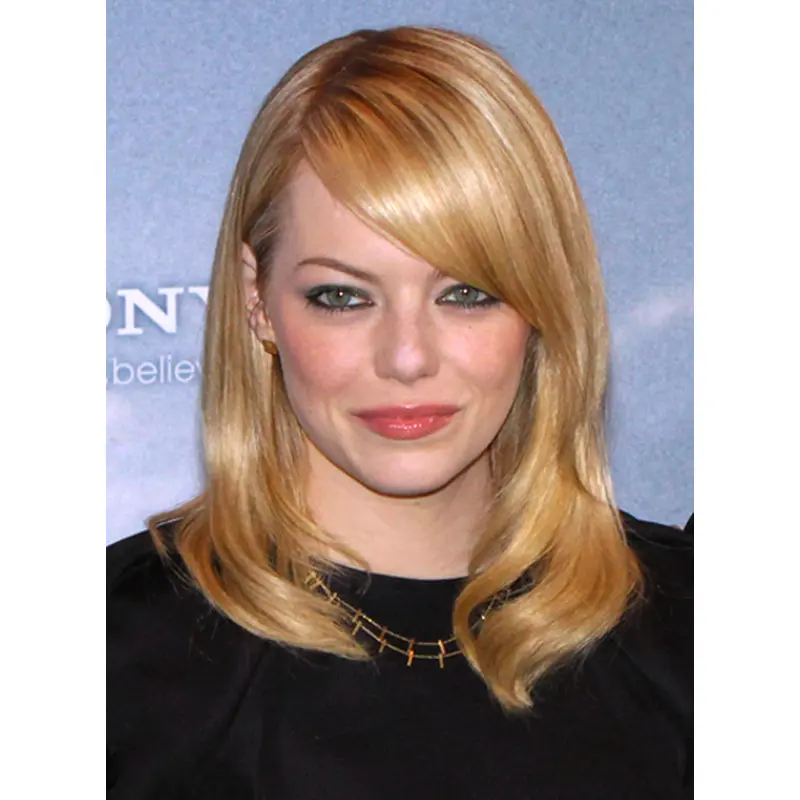 Mature Blonde Lace Front Shoulder Length Celebrity Wigs