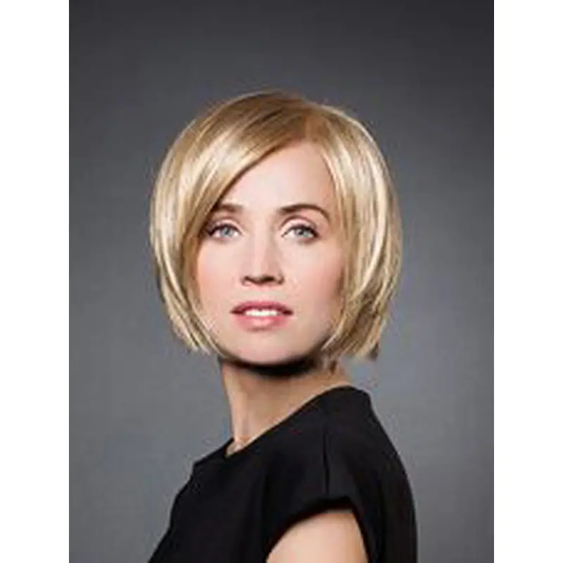 Monofilament Synthetic 10" Straight Blonde Chin Length Wig Bob