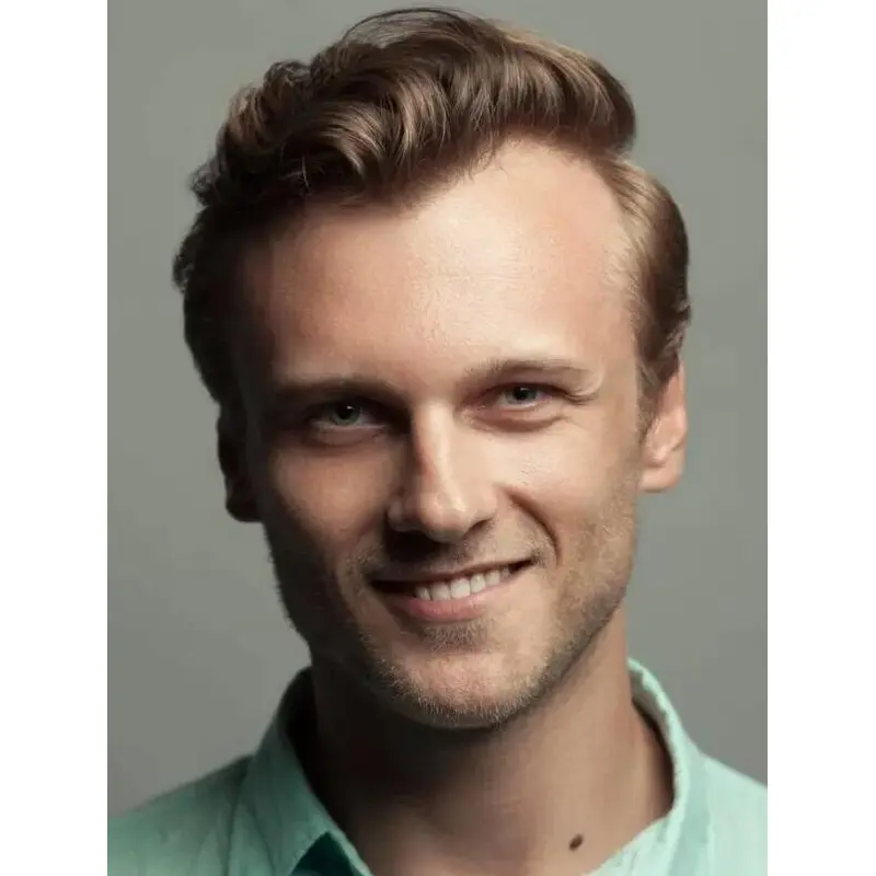 Wavy Cropped Capless Brown Synthetic Affordable Tapered Sides Wigs
