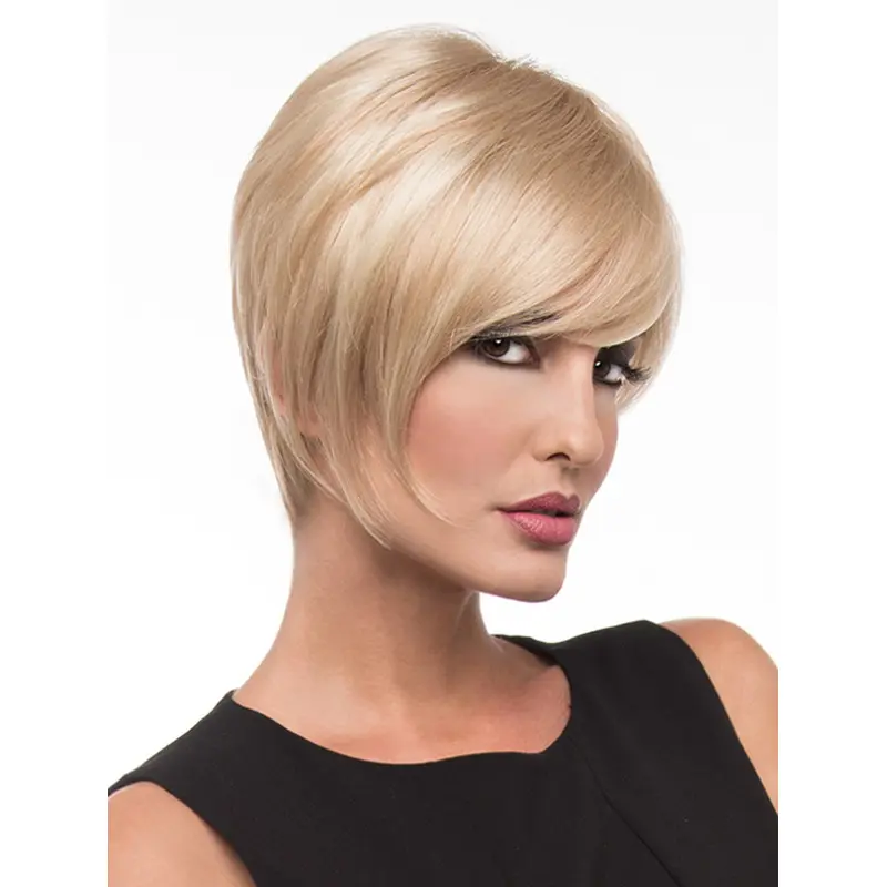 Amazing Chin Length Straight Blonde Exquisite Layered Wigs