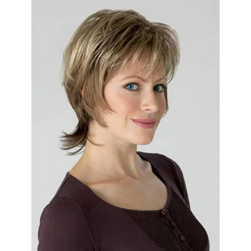 Discount Blonde Wavy Chin Length Synthetic Wigs