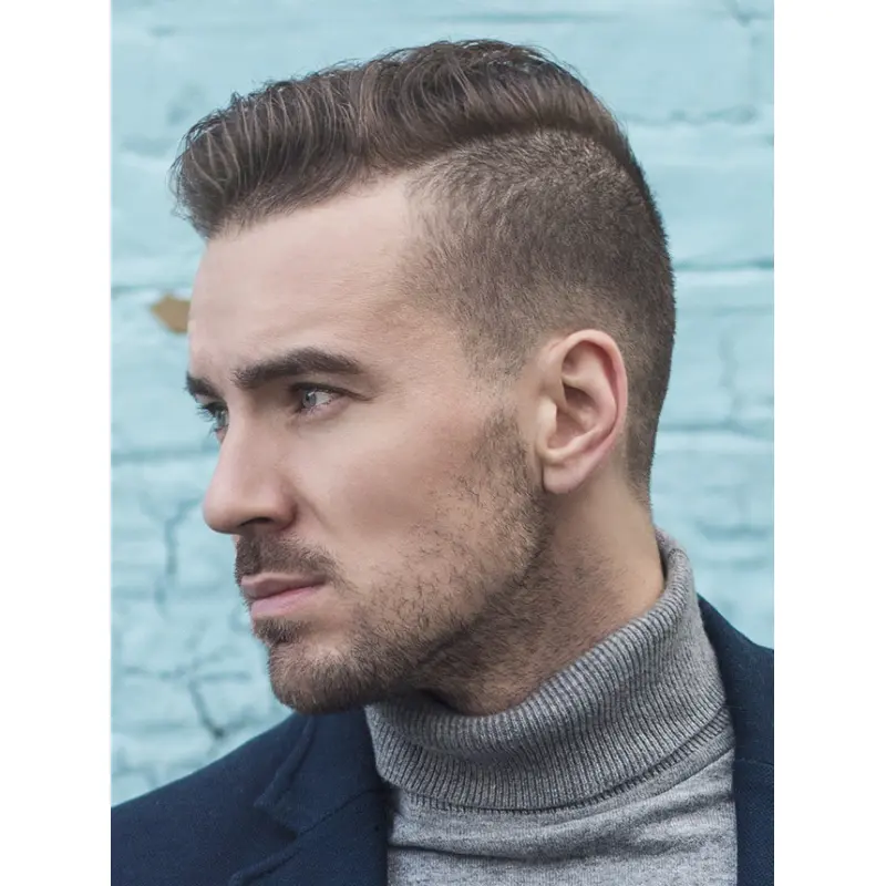 Mens Wig Brown Sythetic 4" Cropped Wigs