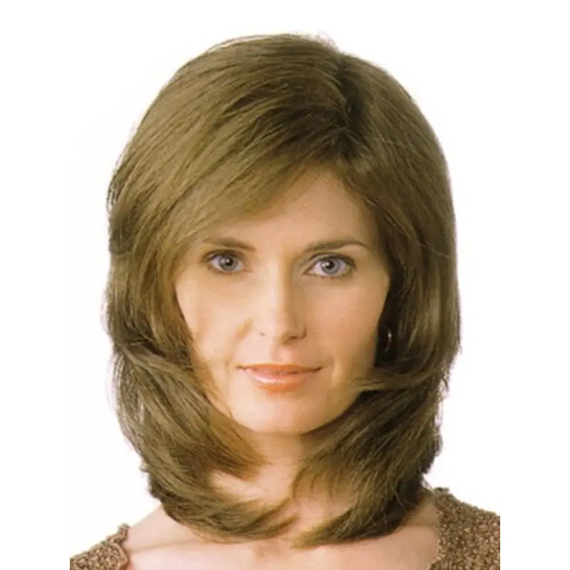 Online Blonde Straight Shoulder Length Monofilament Wigs