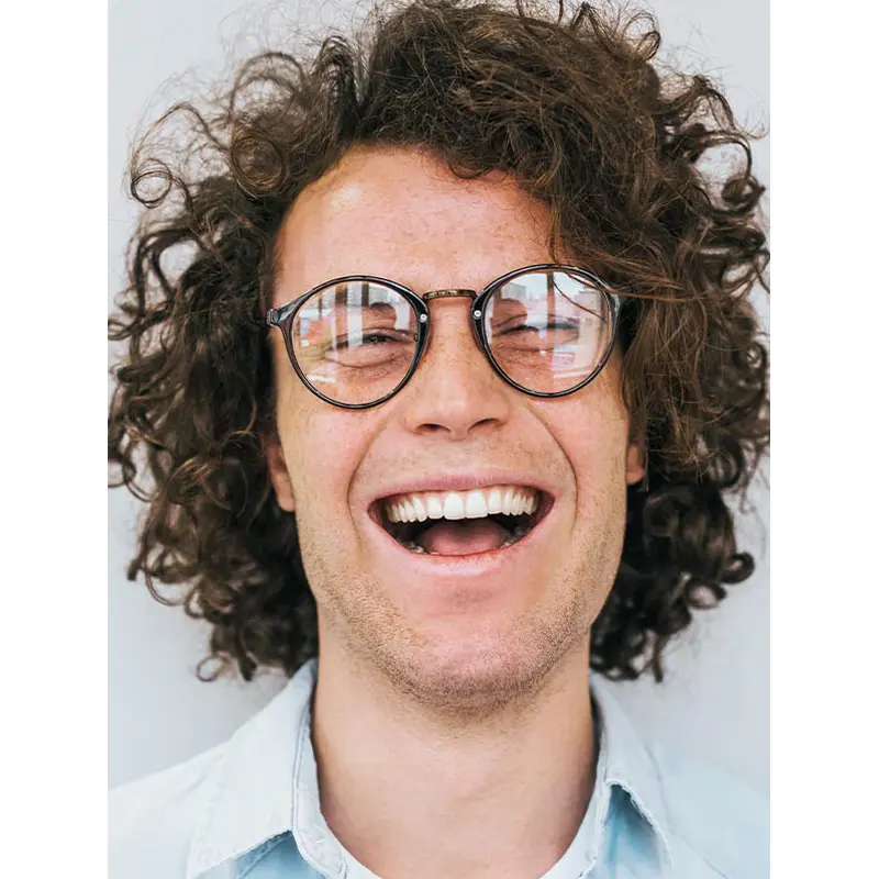 Curly Brown Monofilament Medium Remy Human Hair Textured Jewfro Style Men Wigs