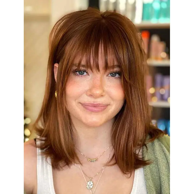 Lace Front Wigs With Bangs Synthetic Wigs Straight Lace Wigs