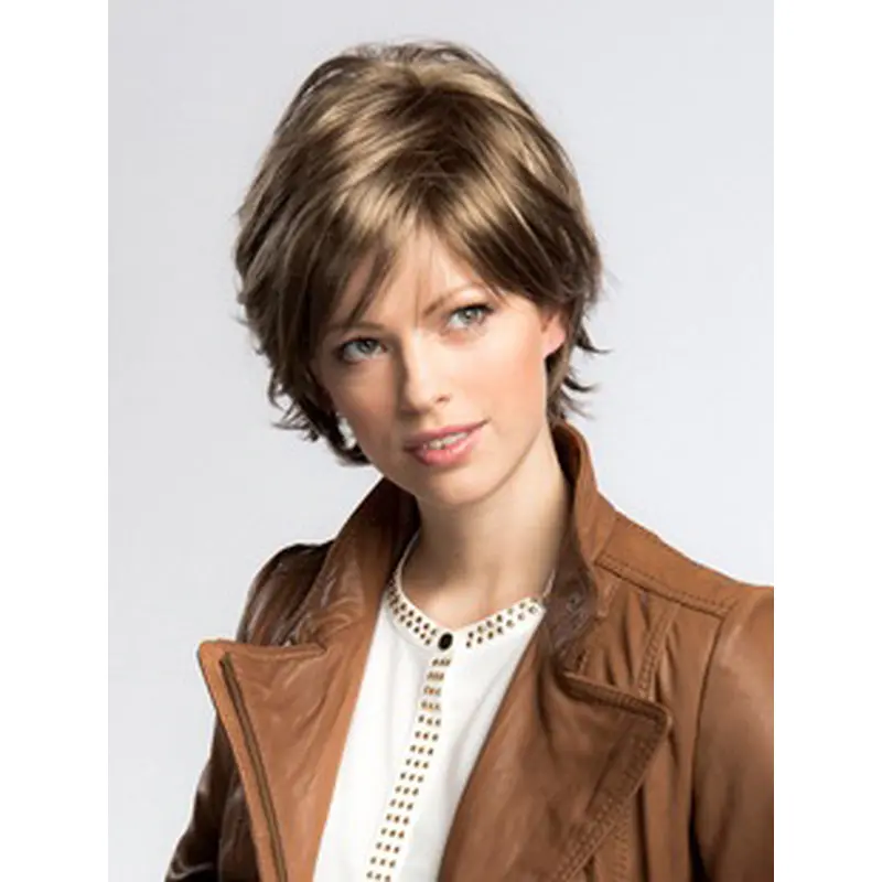 Perfect Chin Length Straight Blonde Layered Popular Wigs