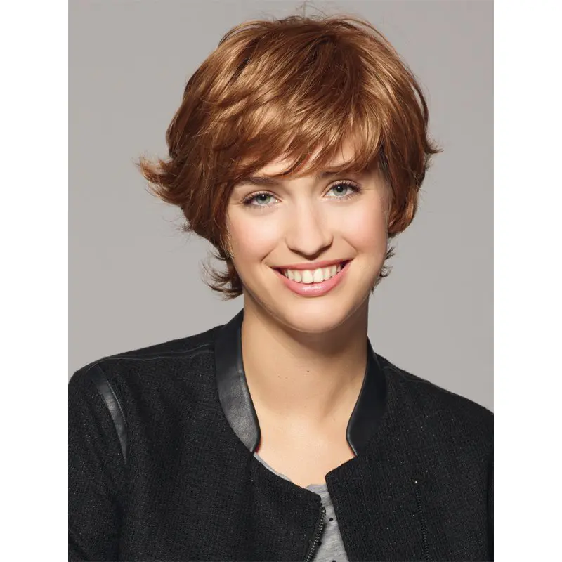 So Great Blonde Short Wavy Layered Popular Wigs