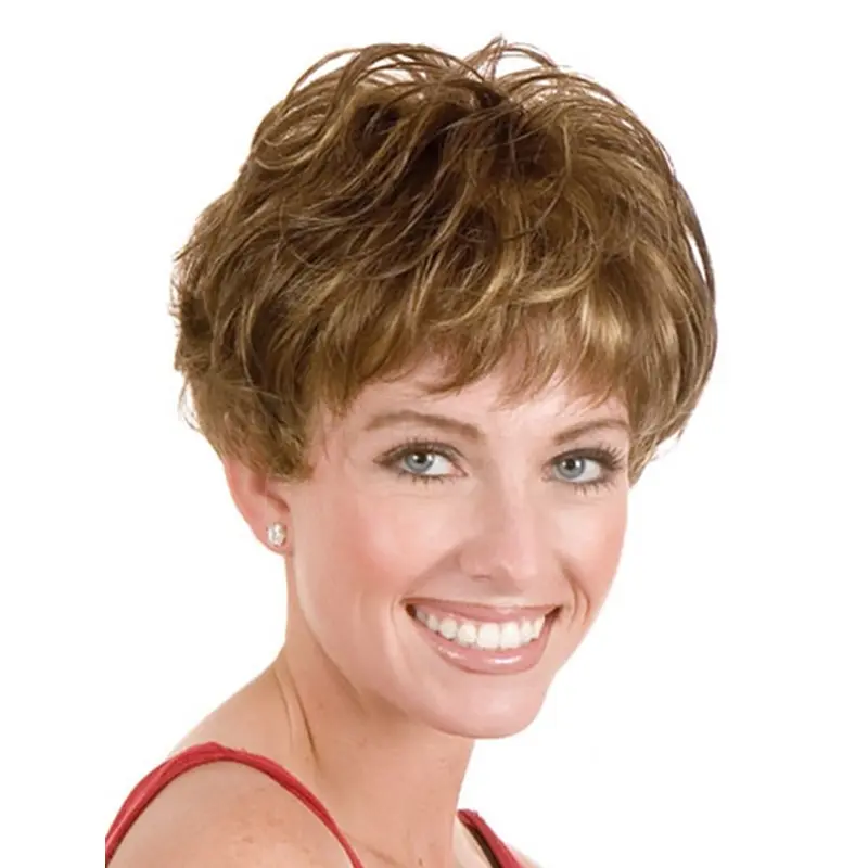 Soft Blonde Straight Short Monofilament Wigs
