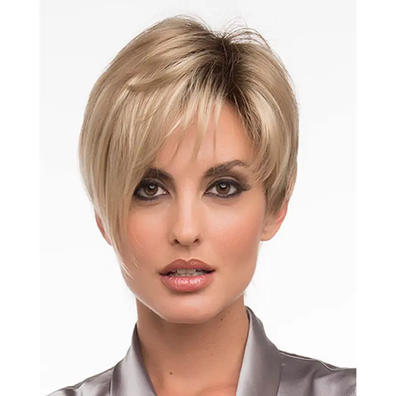 Synthetic Blonde Straight Top Short Wigs