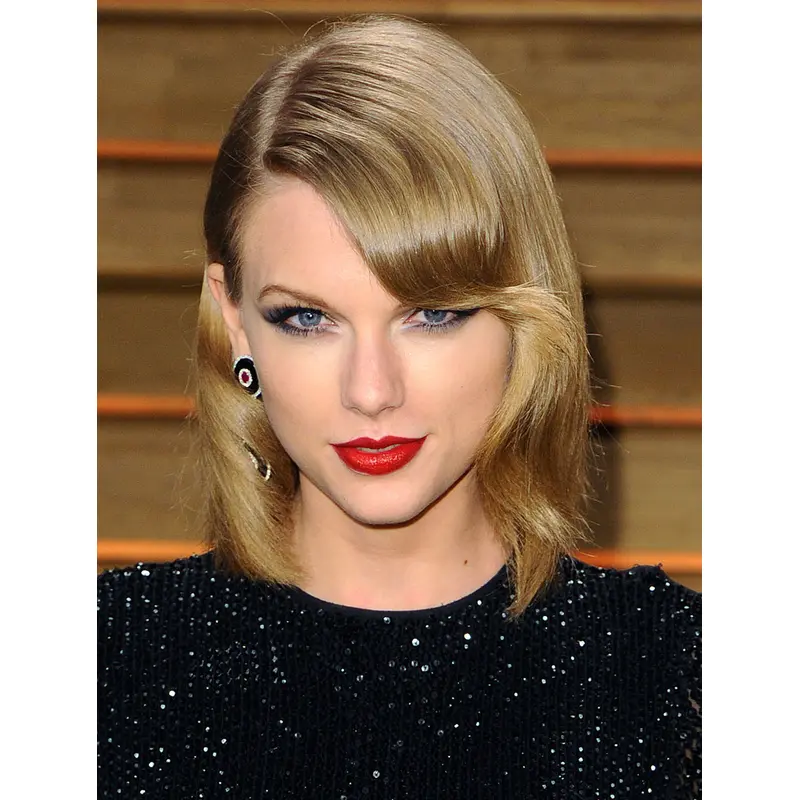 Beautiful Shoulder Length Wavy Blonde With Bangs Taylor Swift Inspired Wigs