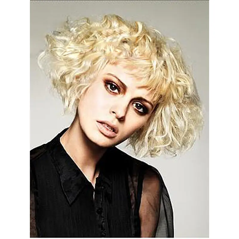 Blonde Wavy Synthetic Fashion Short Wigs