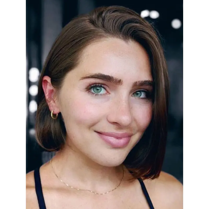 Brown Wigs Straight Synthetic Wigs Without Bangs Short Bob Wigs