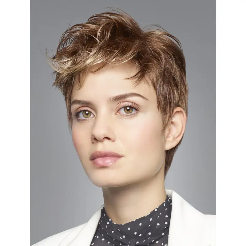 Perfect Blonde Cropped Wavy Boycuts New Design Wigs
