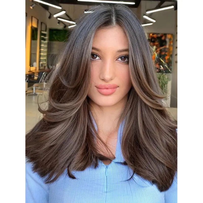 Long Straight Hair Wigs Remy Human Hair 18" Monofilament Wigs