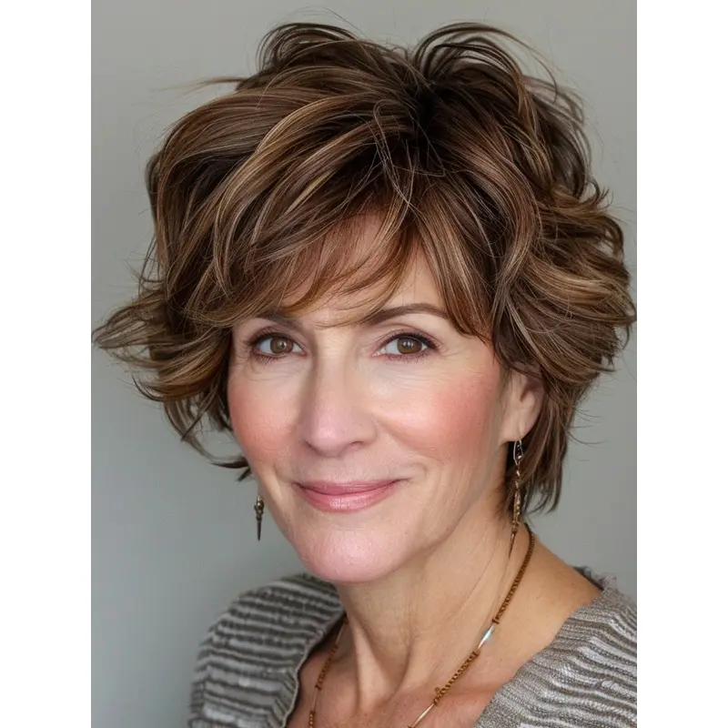 Short Wigs Human Hair 8" Wavy Monofilament Wigs